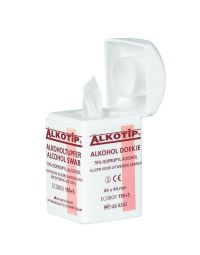 Alkotip alcoholdoekjes 44 x 44 mm in dispenser, 150 + 5 stuks