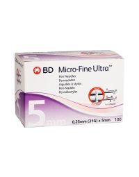 BD Micro-Fine Ultra pennaald 31G 0,25 x 5 mm, 100 stuks