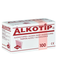 Alkotip alcoholdoekjes groot, 90 x 110 mm, 100 stuks