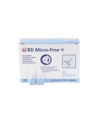 BD Micro-Fine pennaald 31G, 0,25 x 8 mm, 100 stuks