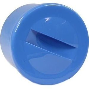 Prothesehouder met deksel blauw