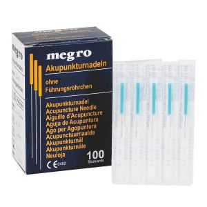 Acupunctuurnaalden met plastic greep, zonder geleidebuisje, 0,30 x 50 mm, 100 stuks per pak