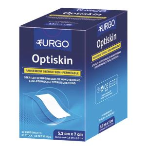 Optiskin transparante filmpleister, 53 x 70 mm, 50 stuks