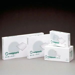 Melgisorb, calciumalginaatverband, 10 x 20 cm, 10 stuks