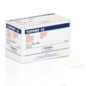 Topper 12, steriel gaaskompres, 7,5 x 7,5 cm, 40 x 2 stuks