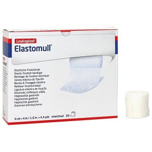 Elastomull gaaszwachtel, individueel gecellofaneerd verpakt, 6 cm x 4 m, 20 stuks