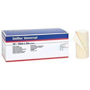 Uniflex Universal zwachtel, los verpakt in omdoos, 12 cm x 5 m, 10 stuks