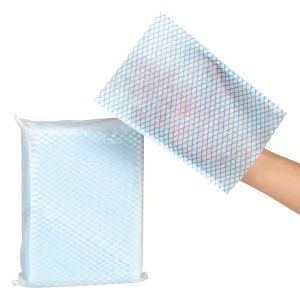 Wegwerp-washandje, blauw/wit, 50 stuks