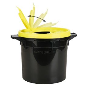 Servobox Eco-Line 21 liter, zwart/geel, uit 100% gerecycled materiaal