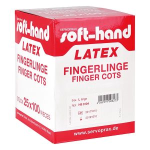 Softhand Latex vingerlingen, klein, 100 stuks