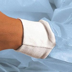 Eenmalige kittel met manchet, non-woven, 10 stuks
