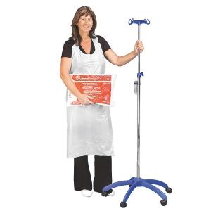 Damesschort van PE, 125 cm, wit, 100 stuks