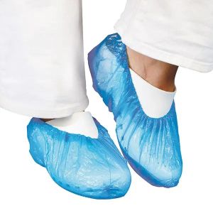 Mediware OP-overschoenen van CPE-folie, blauw, 100 stuks
