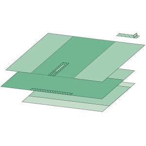 Splitdoek-set, 6 stuks, alleen per omdoos leverbaar (2 packs)