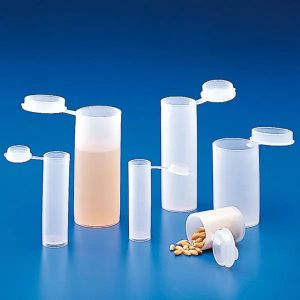 Monstercontainer met aanhangende dop, 5 ml, 100 stuks