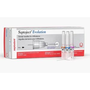 Septoject Evolution dentale injectienaald 27G x 25 mm (0,4 x 25 mm), 100 stuks