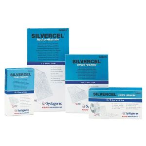 Silvercel wondverband, 5 x 5 cm, 10 stuks