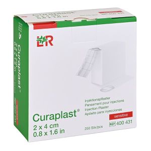 Curaplast sensitive injectiepleisters, 2 x 4 cm, 250 pleisters