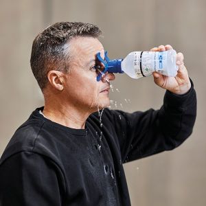 Plum oogspoelflessen met Duo-opzetstuk, 6 flessen à 500 ml