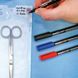 Stericlin sterilisatievaste viltstift rood, 10 stuks