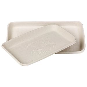 Wegwerpbakjes van cellulose, wit, afmeting 225 x 135 x 21 mm, omdoos 840 stuks