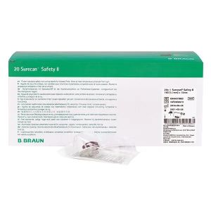 Surecan Safety II Needle portcanule, 19G x 25 mm, 20 stuks