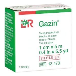 Gazin-tamponadegaas, steriel, 1 cm x 5 m