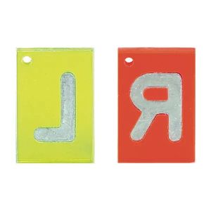 Loodsjabloon, rechthoekig, teken L, letterhoogte 30 mm