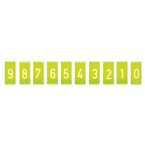 Set loodsjablonen, 7,5 mm, 10-delig, elk cijfer van 0 tot 9 eenmaal