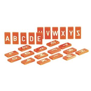 Set loodsjablonen, 7,5 mm, 26-delig, elke letter van A tot Z eenmaal
