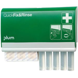 Quickfix & Rinse dispenser, incl. 45 elastische pleisterstrips en 5 oogspoelampullen à 20 ml
