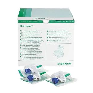 Mini-Spike Plus opzuig- en bijspuitspike met 5 µm microfilter en deeltjesfilter, 50 stuks