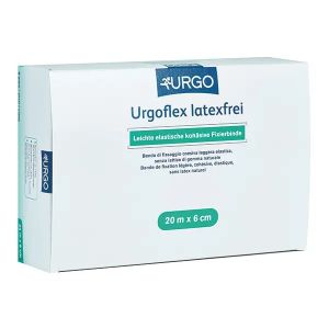 Urgoflex elastisch windsel, latexvrij, 20 m x 8 cm, wit