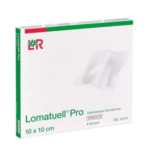 Lomatuell Pro tulegaasverband, 10 x 10 cm, 10 stuks