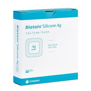 Biatain Silicon AG schuimverband, 10 x 10 cm, 5 stuks