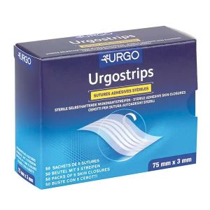 Urgostrips steriele wondsluitstrips, 75 x 6 mm, 50 zakjes à 3 strips
