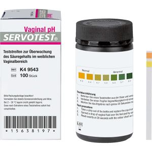 Servotest vaginale pH-teststrips, 4,0 - 7,0, 100 teststrips