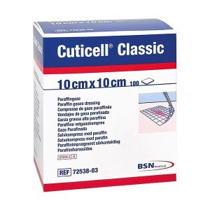 Cuticell Classic paraffinegaas wondgaas, 5 x 5 cm, 50 stuks