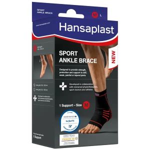 Hansaplast Sport enkelbandage voor ondersteuning van het enkelgewricht, maat M