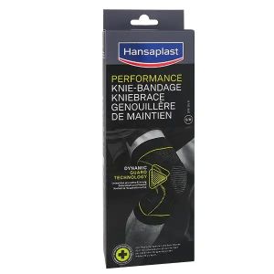 Hansaplast Sport kniebandage voor ondersteuning van het kniegewricht, kleur groen, maat M