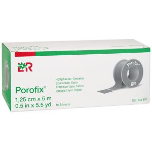 Porofix hechtpleister met kartonnen kern, 2,5 cm x 9,2 m, 12 stuks
