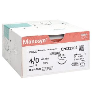 Monosyn HR-17 hechtdraad, violet, USP 5/0, metric 1, 70 cm, 36 stuks