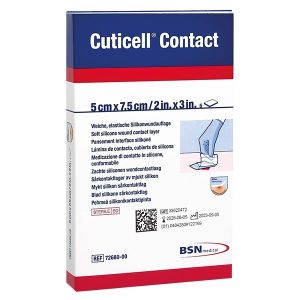 Cuticell Contact siliconen wondcontactlaag, 7,5 x 5 cm, 5 stuks