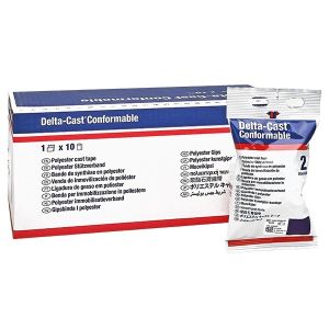 Delta-Cast Conformable gipsverband, blauw, 5 cm x 3,6 m, 10 stuks