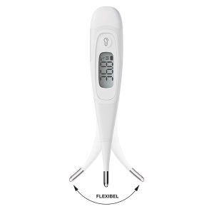 Digitemp flex digitale koortsthermometer, 3-cijferig, waterdicht, met flexibele punt