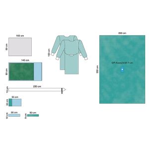Raucodrape arthroscopie-set III, steriel, inhoud 9-delig, karton van 11 sets