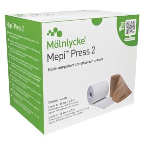 Mepi Press 2 compressiesysteem, 10 cm, enkelomtrek 18 - 32 cm, 6 stuks