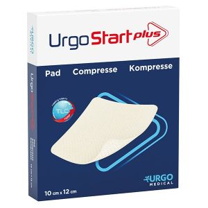UrgoStart Plus reinigende kompressen, 10 x 12 cm, 10 stuks