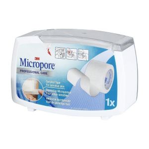 Micropore hechtpleister op dispenser 2,5 cm x 5 m, per stuk
