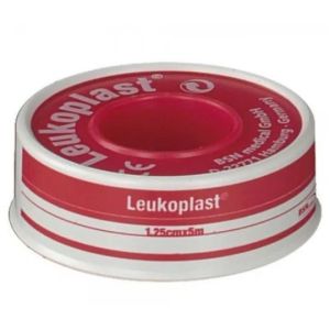 Leukoplast hechtpleister op klem, 1,25 m x 5 m per rol